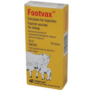 Footvax sheep footrot vaccine – 20 ml, 50 ml & 250 ml multi-dose vials (refrigerated)