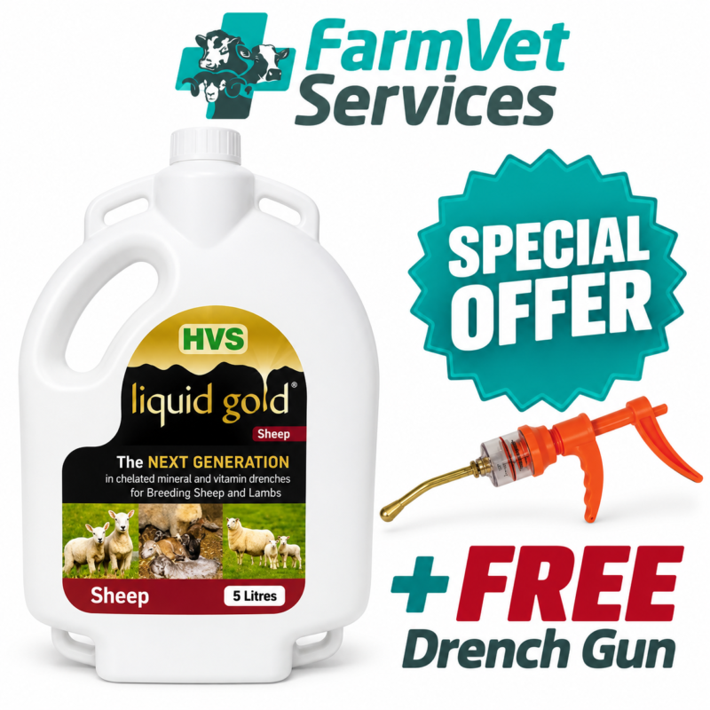 Liquid Gold Sheep 5L with free drench gun special offer